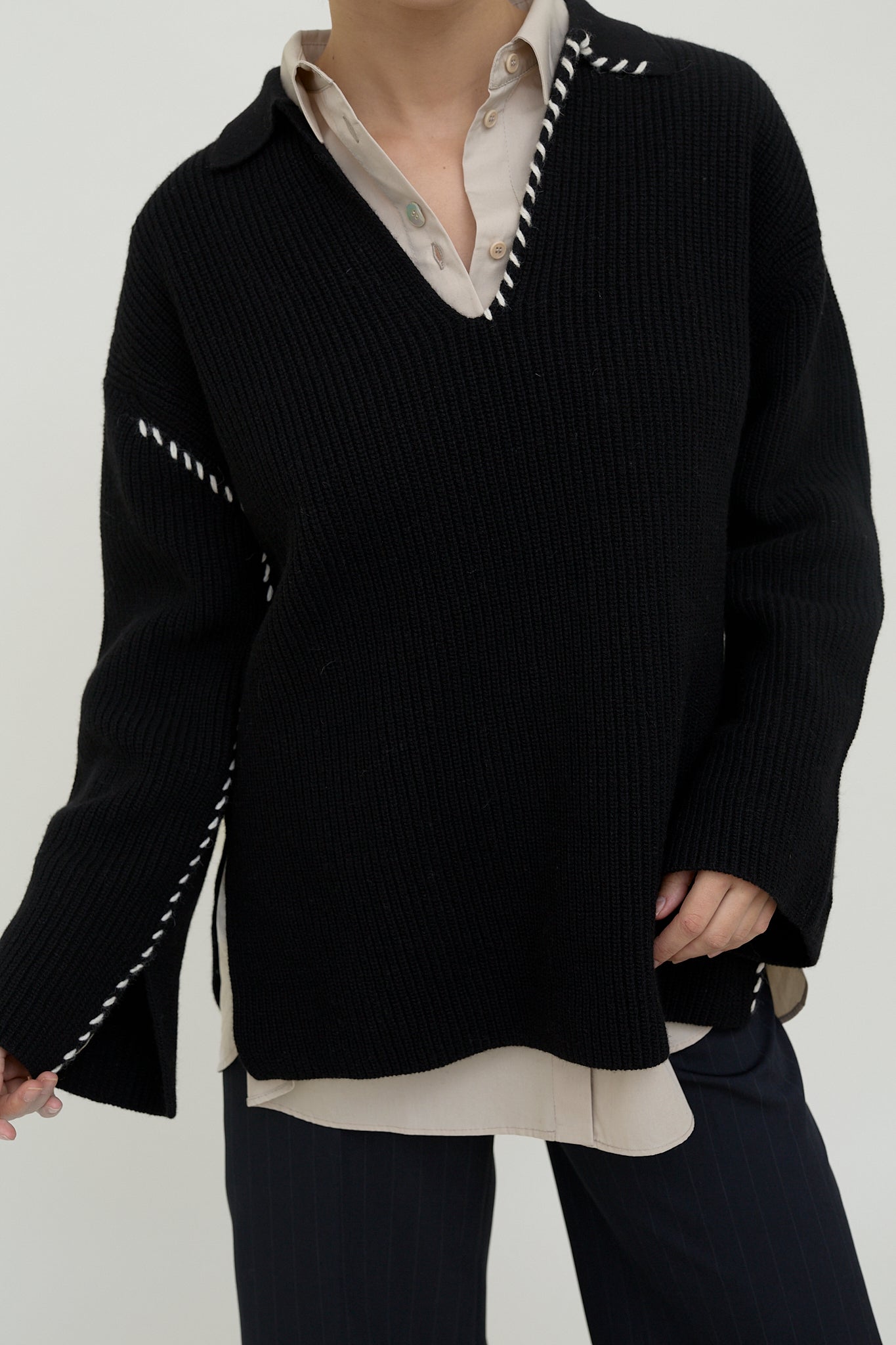dariadéh black wool jumper