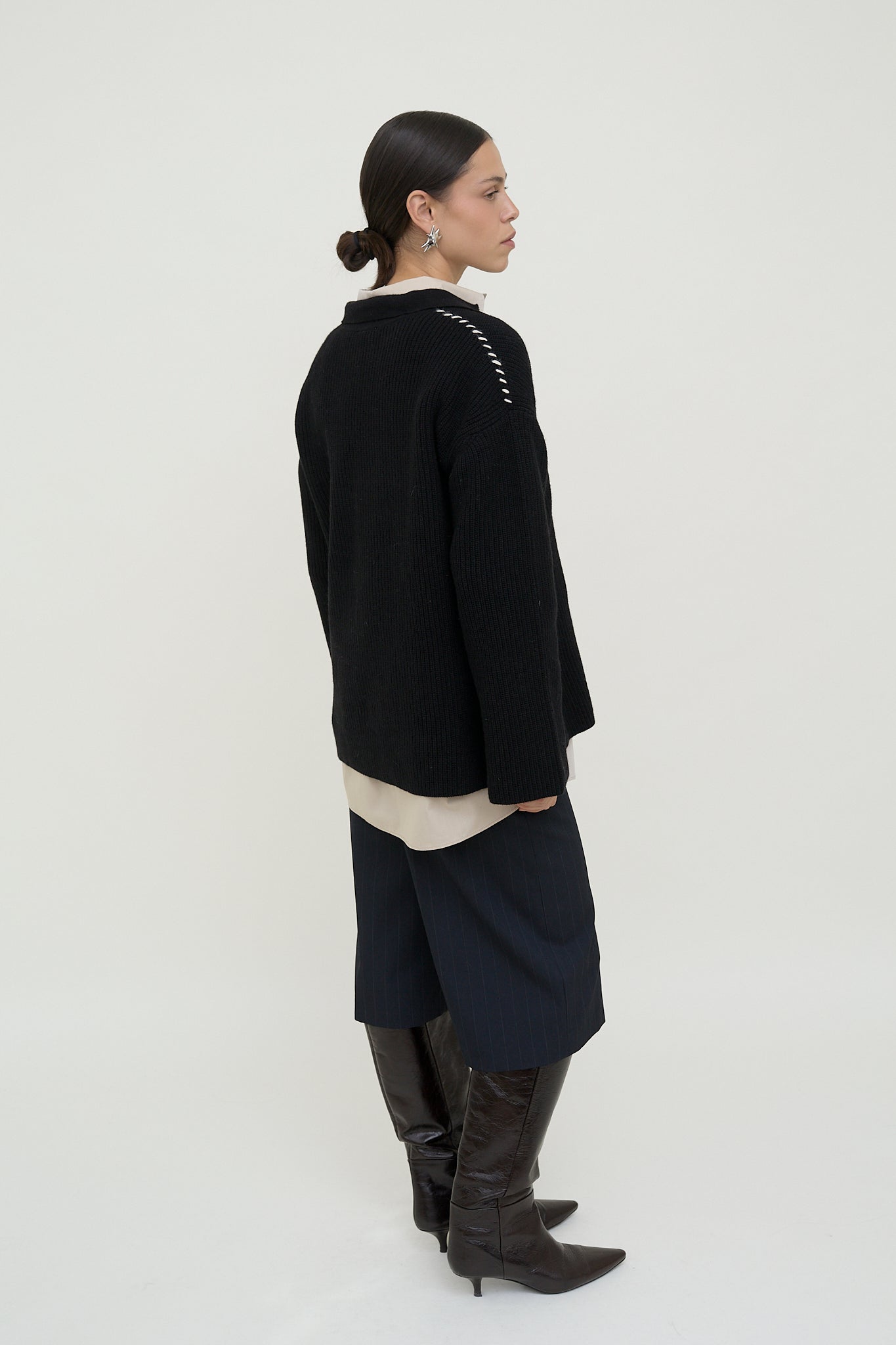 dariadéh black wool jumper
