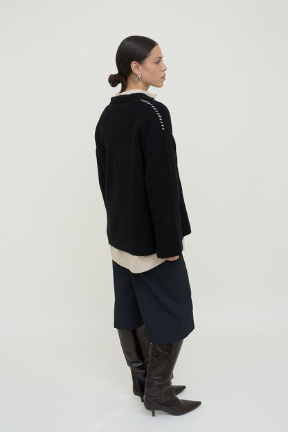 dariadéh black wool jumper