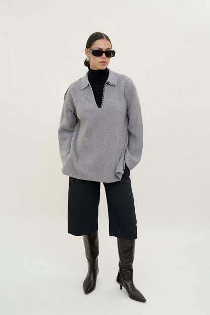 dariadéh grey wool jumper