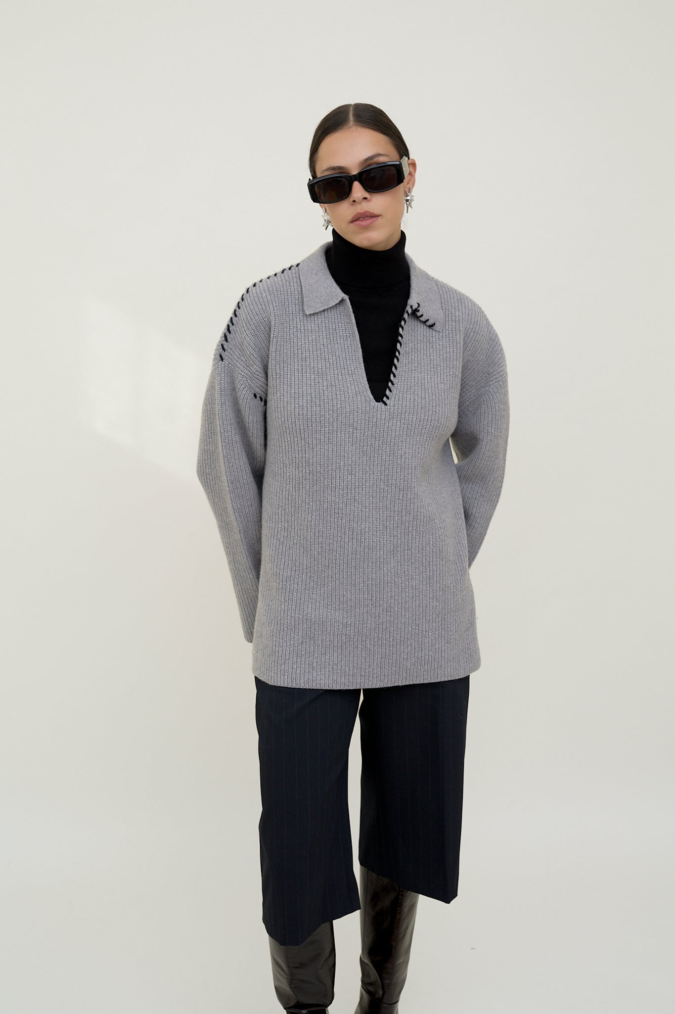 dariadéh grey wool jumper