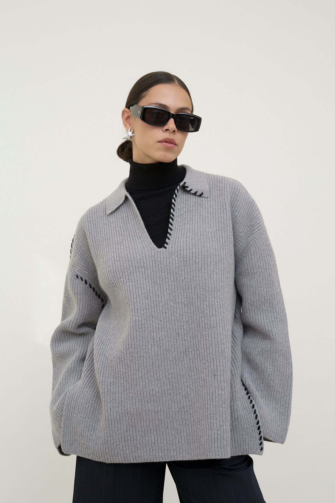 dariadéh grey wool jumper
