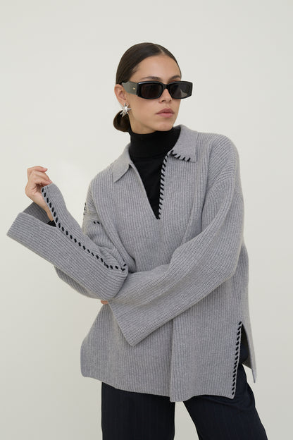 dariadéh grey wool jumper