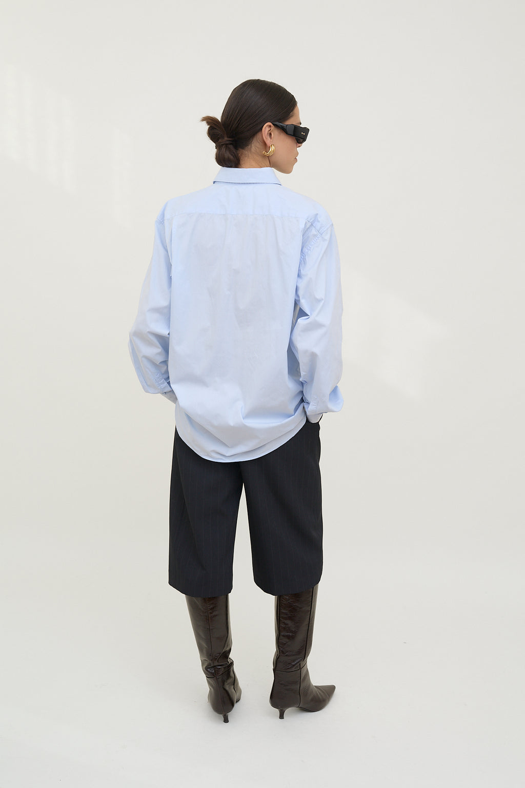 Crisp blue cotton Barbour shirt