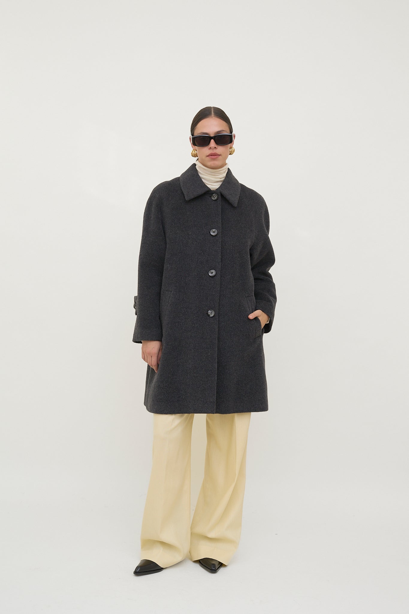 Short vintage wool coat