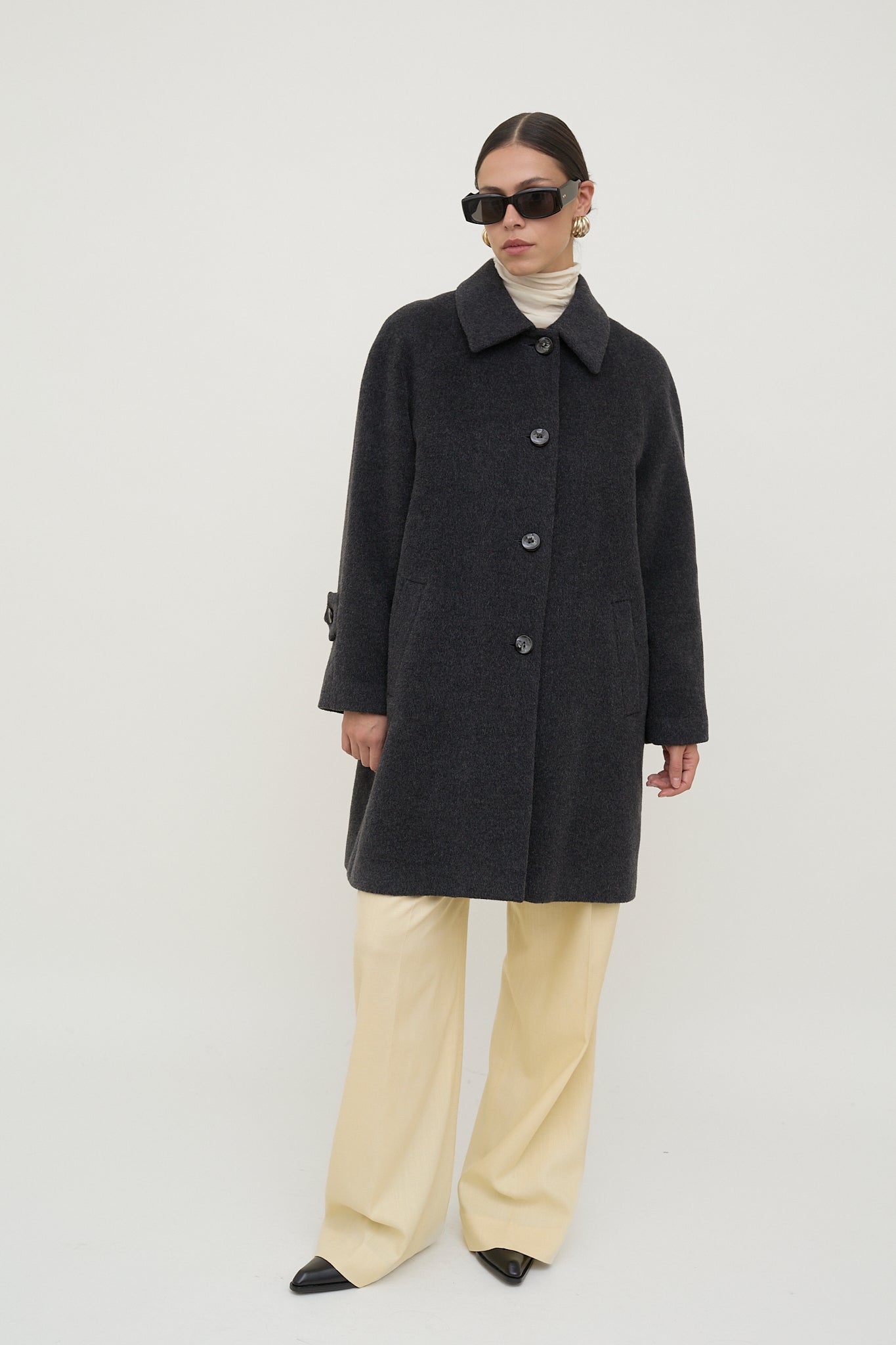 Short vintage wool coat