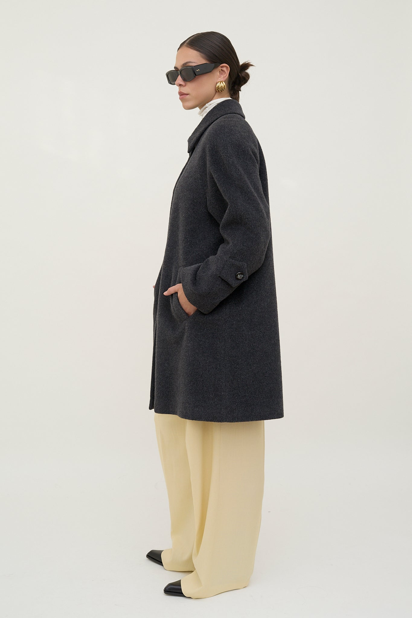 Short vintage wool coat