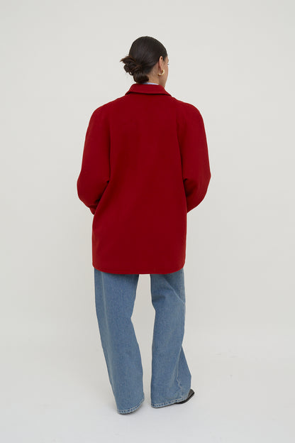 Vintage wool A-line coat