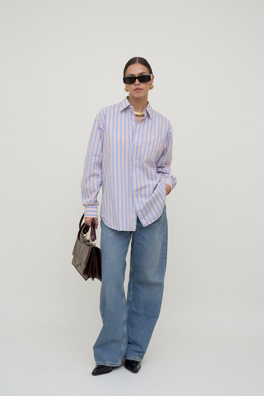 Striped Burberry cotton shirt