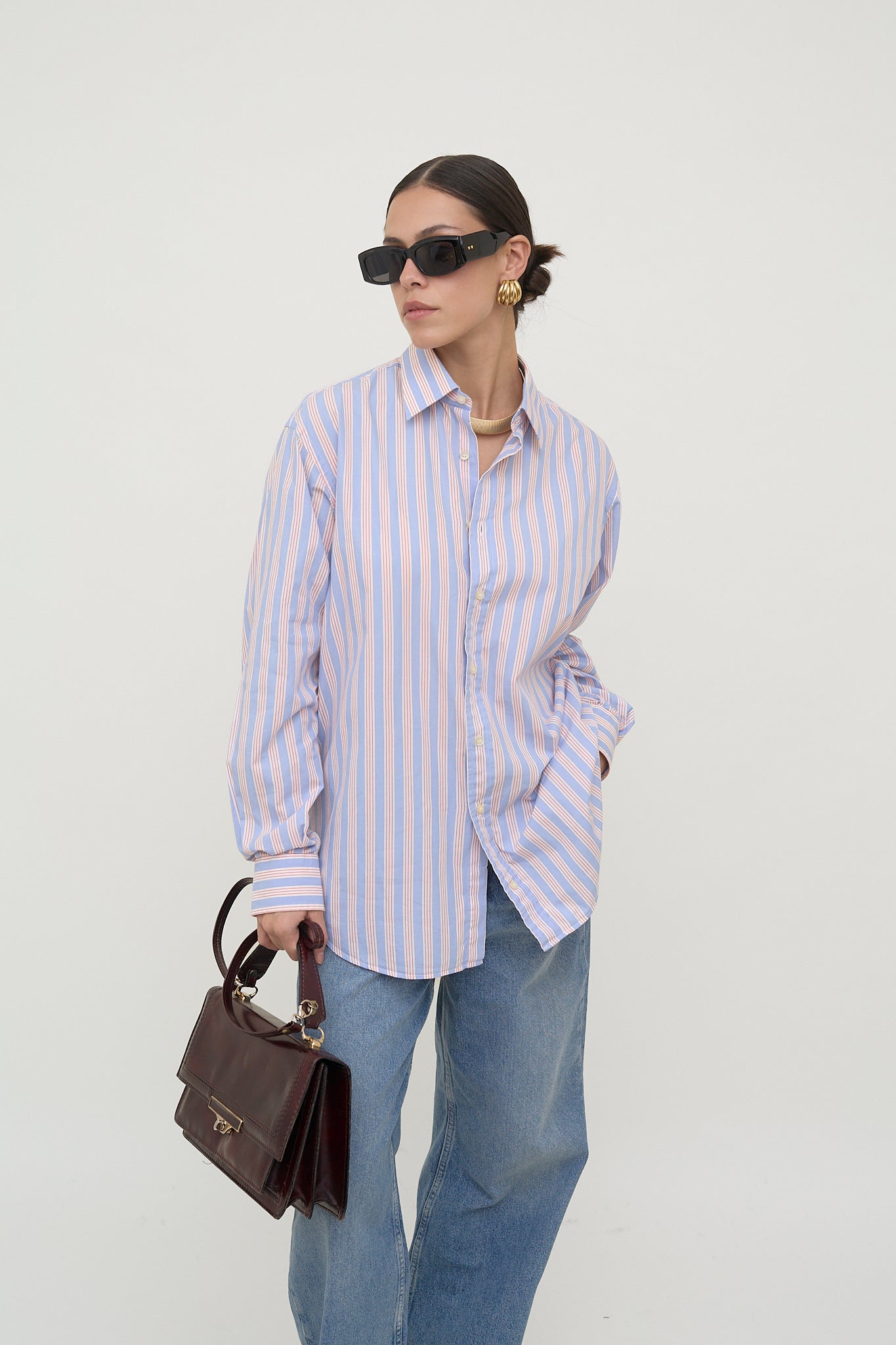 Striped Burberry cotton shirt