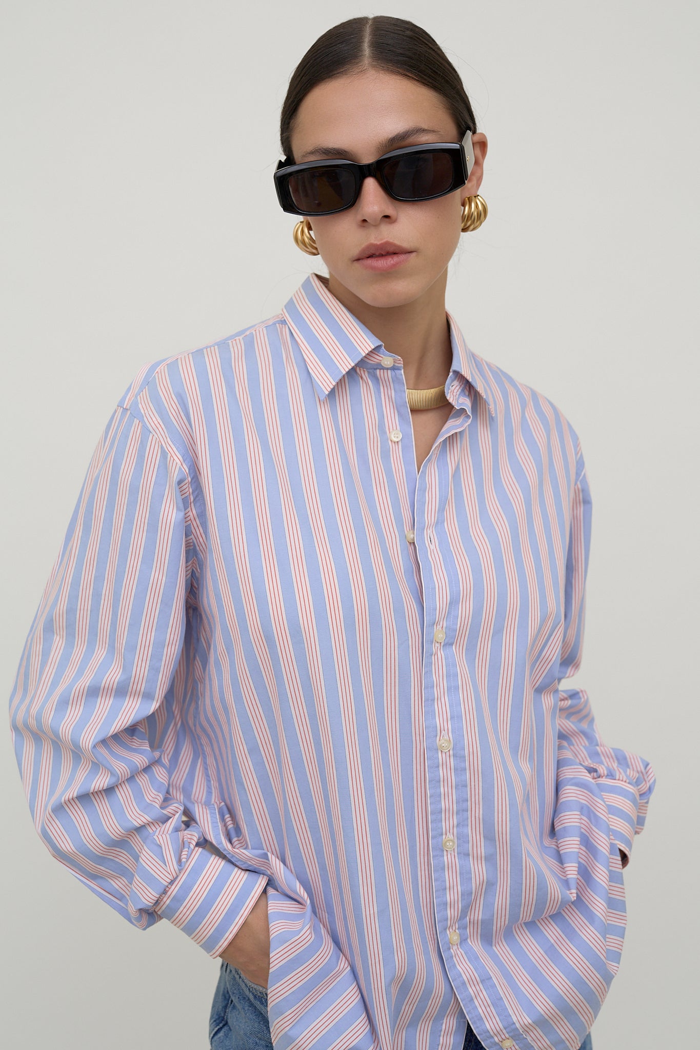 Striped Burberry cotton shirt
