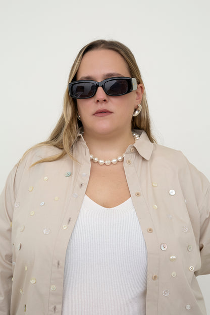 dariadé taupe shirt