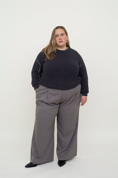 dariadéh dark grey cotton jumper