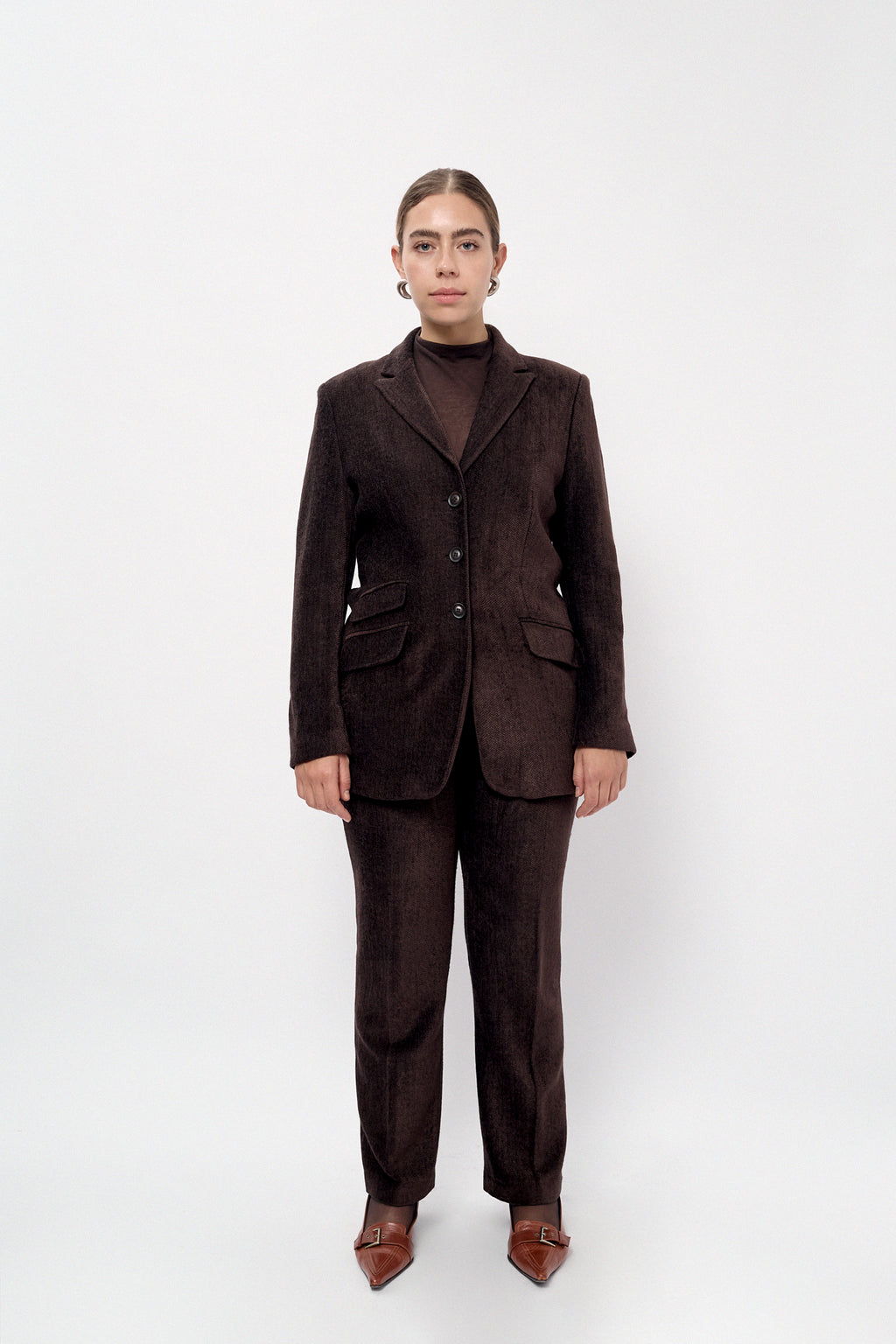 Madeleine velvet herringbone suit