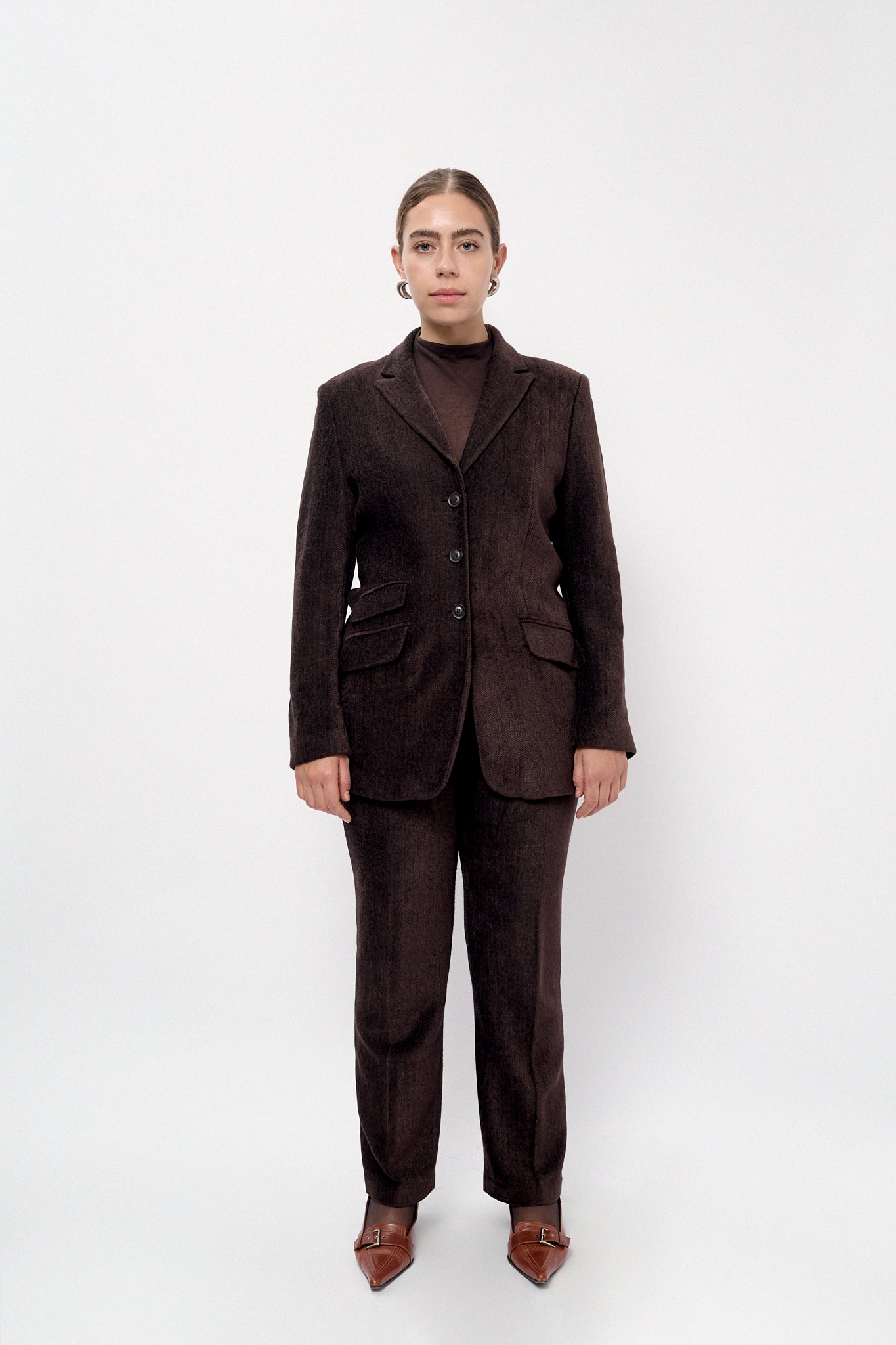 Madeleine velvet herringbone suit