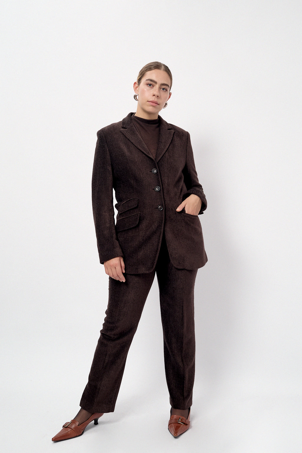Madeleine velvet herringbone suit