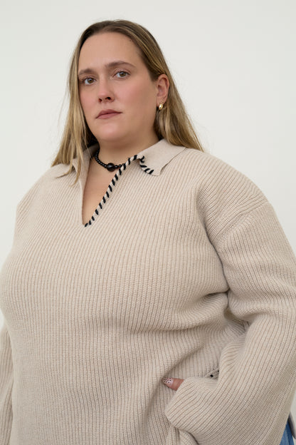 dariadéh beige wool jumper