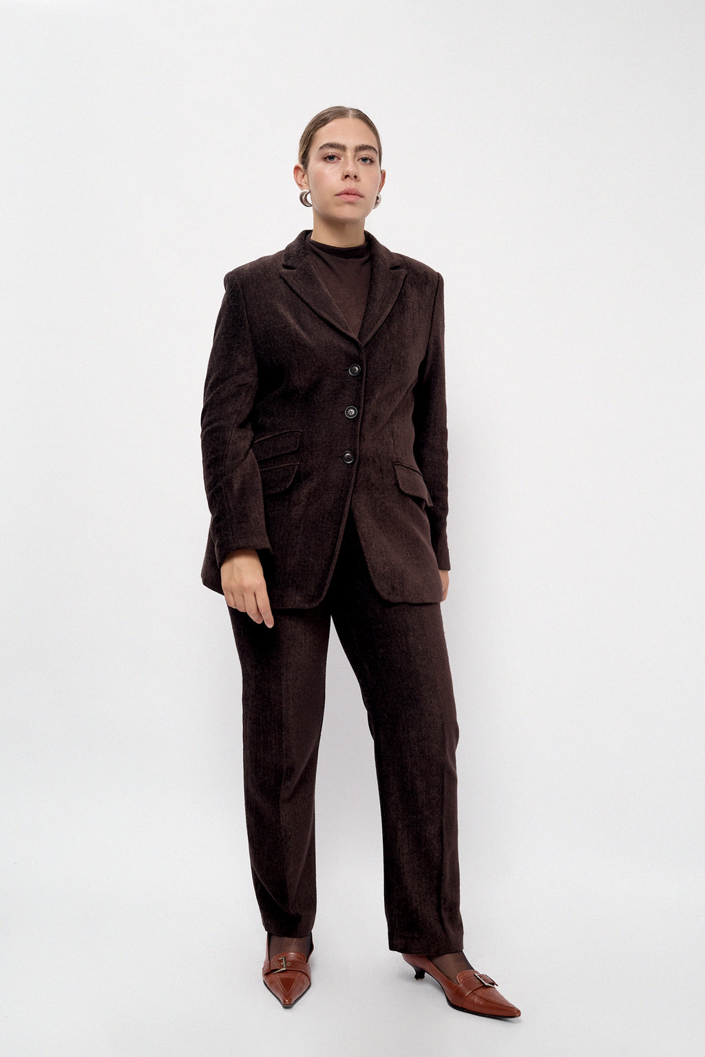 Madeleine velvet herringbone suit
