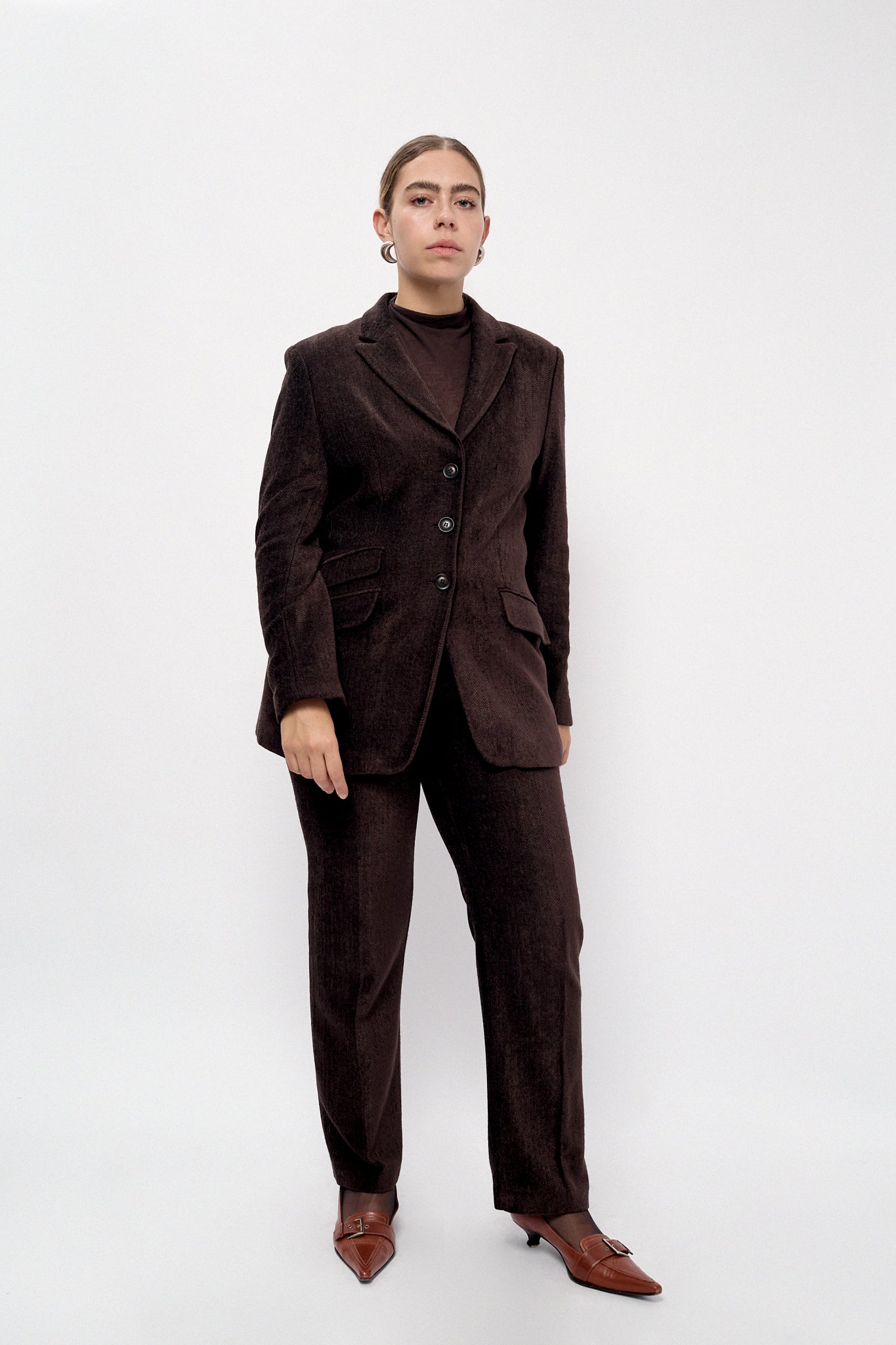 Madeleine velvet herringbone suit