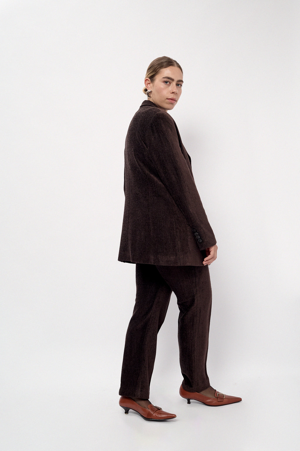 Madeleine velvet herringbone suit
