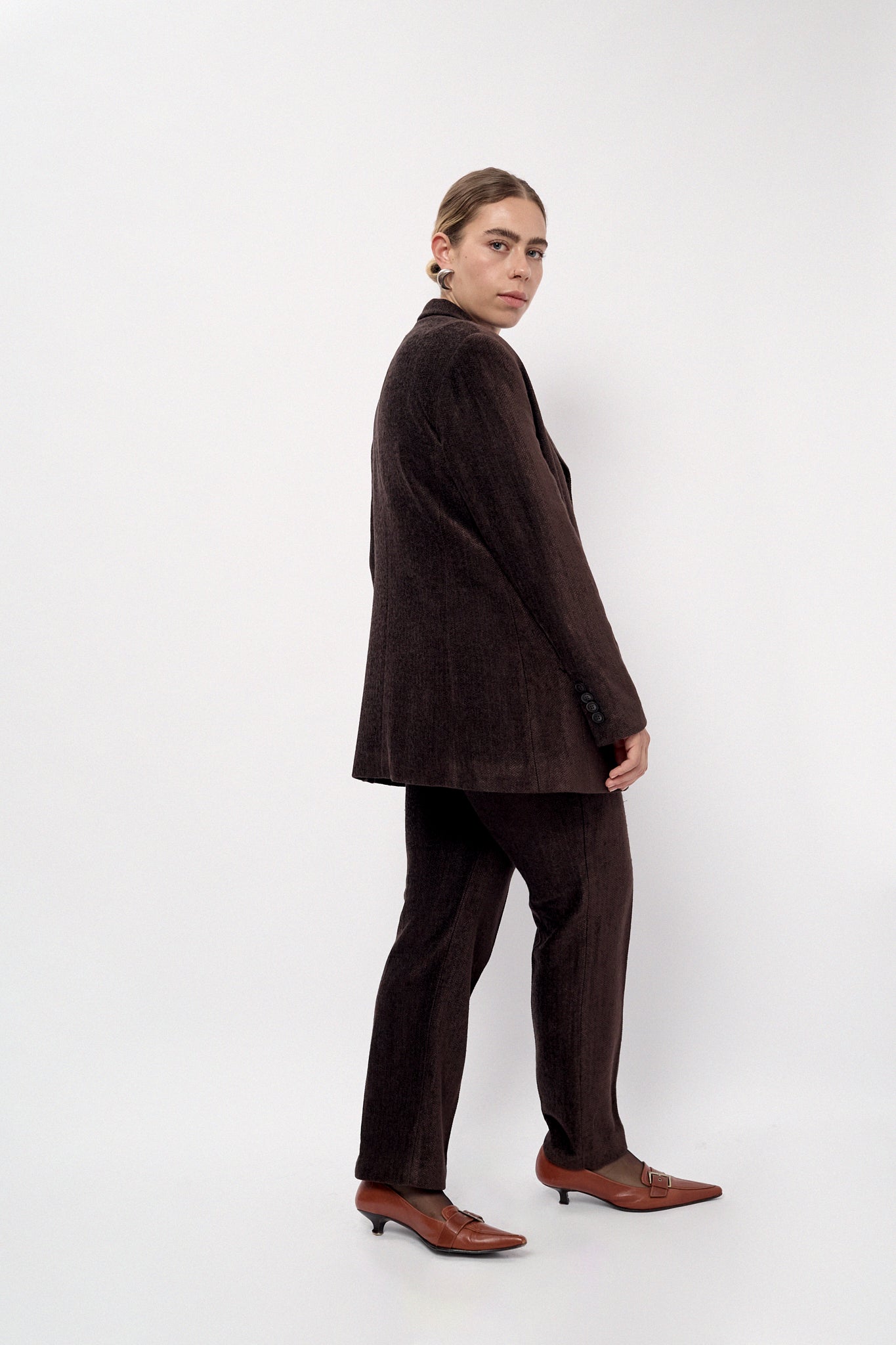 Madeleine velvet herringbone suit