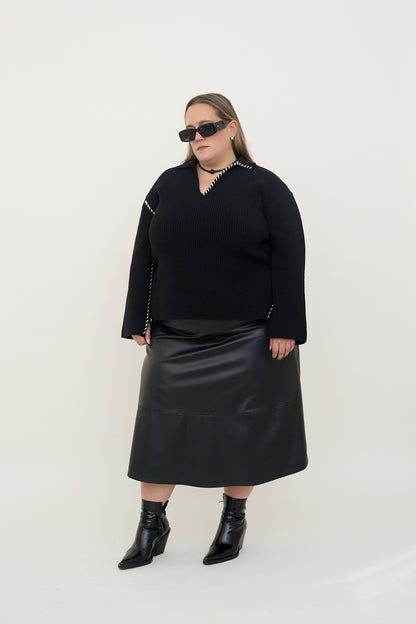 dariadéh black wool jumper