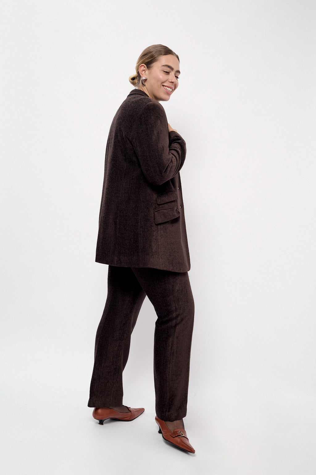 Madeleine velvet herringbone suit