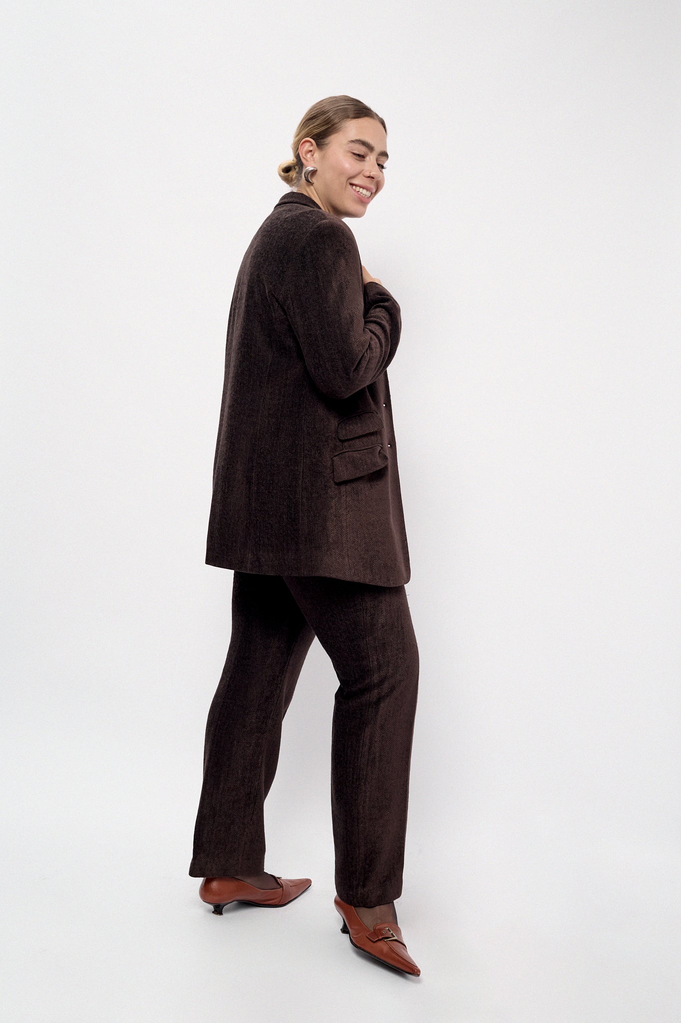 Madeleine velvet herringbone suit