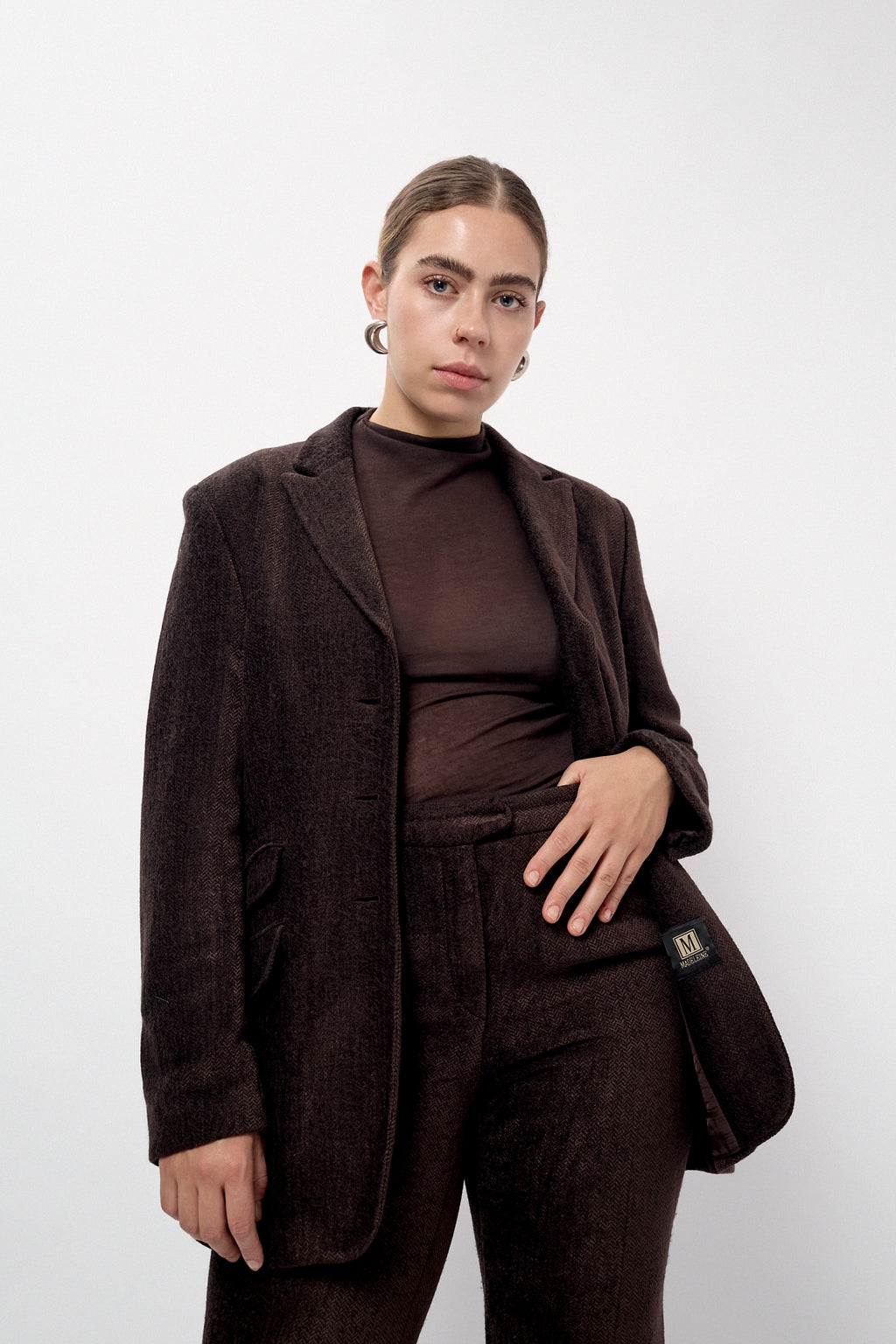 Madeleine velvet herringbone suit
