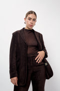 Madeleine velvet herringbone suit