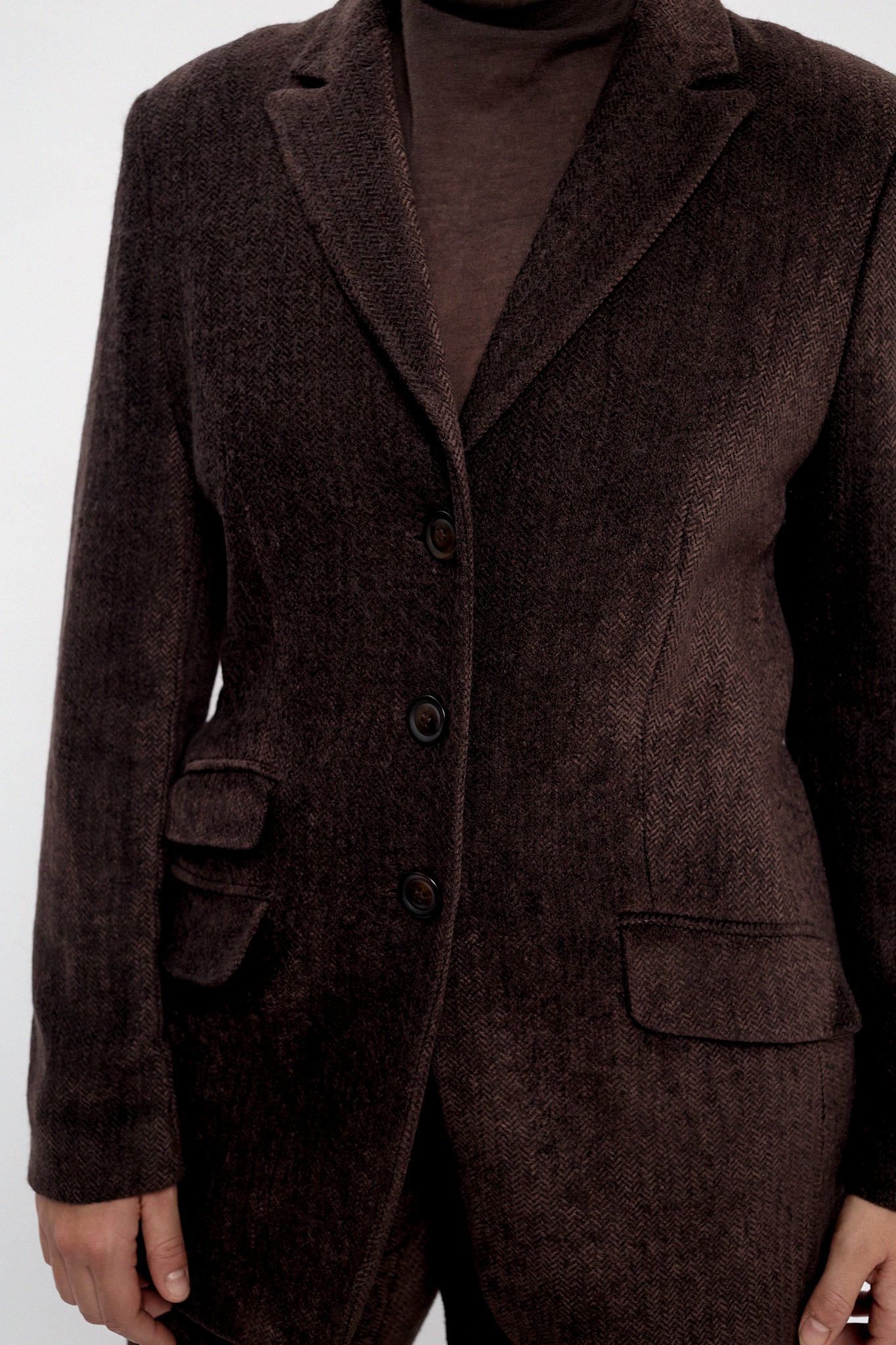 Madeleine velvet herringbone suit