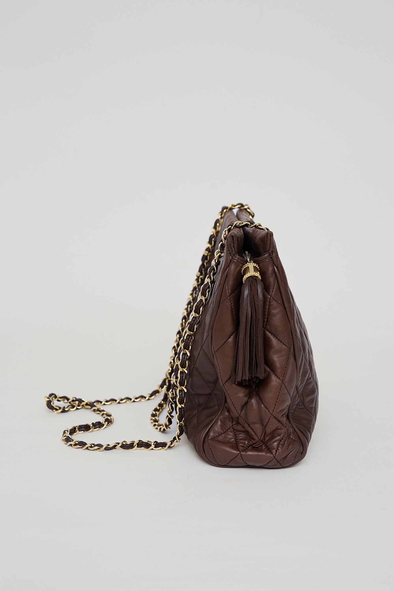 Leather Tote bag with golden handles