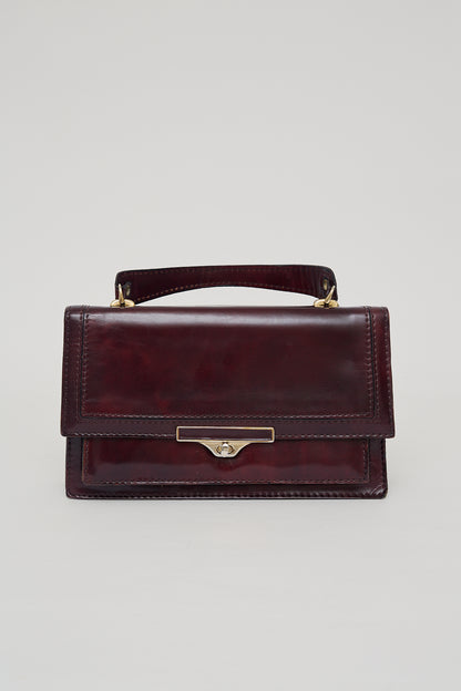 Vintage bordeaux leather bag