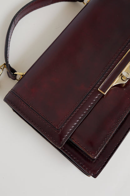 Vintage bordeaux leather bag