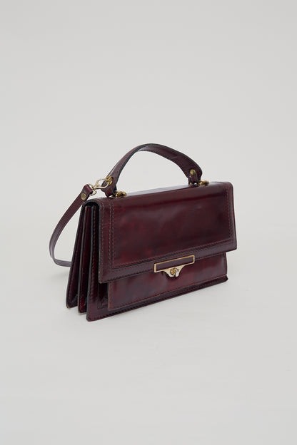 Vintage bordeaux leather bag