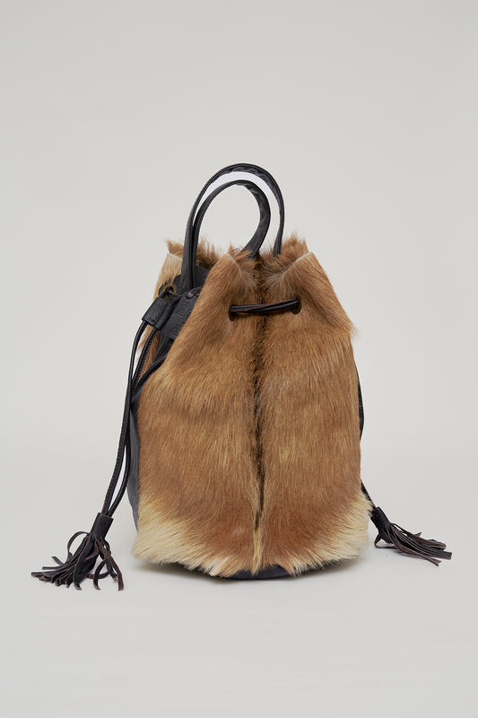 Fur bucket bag