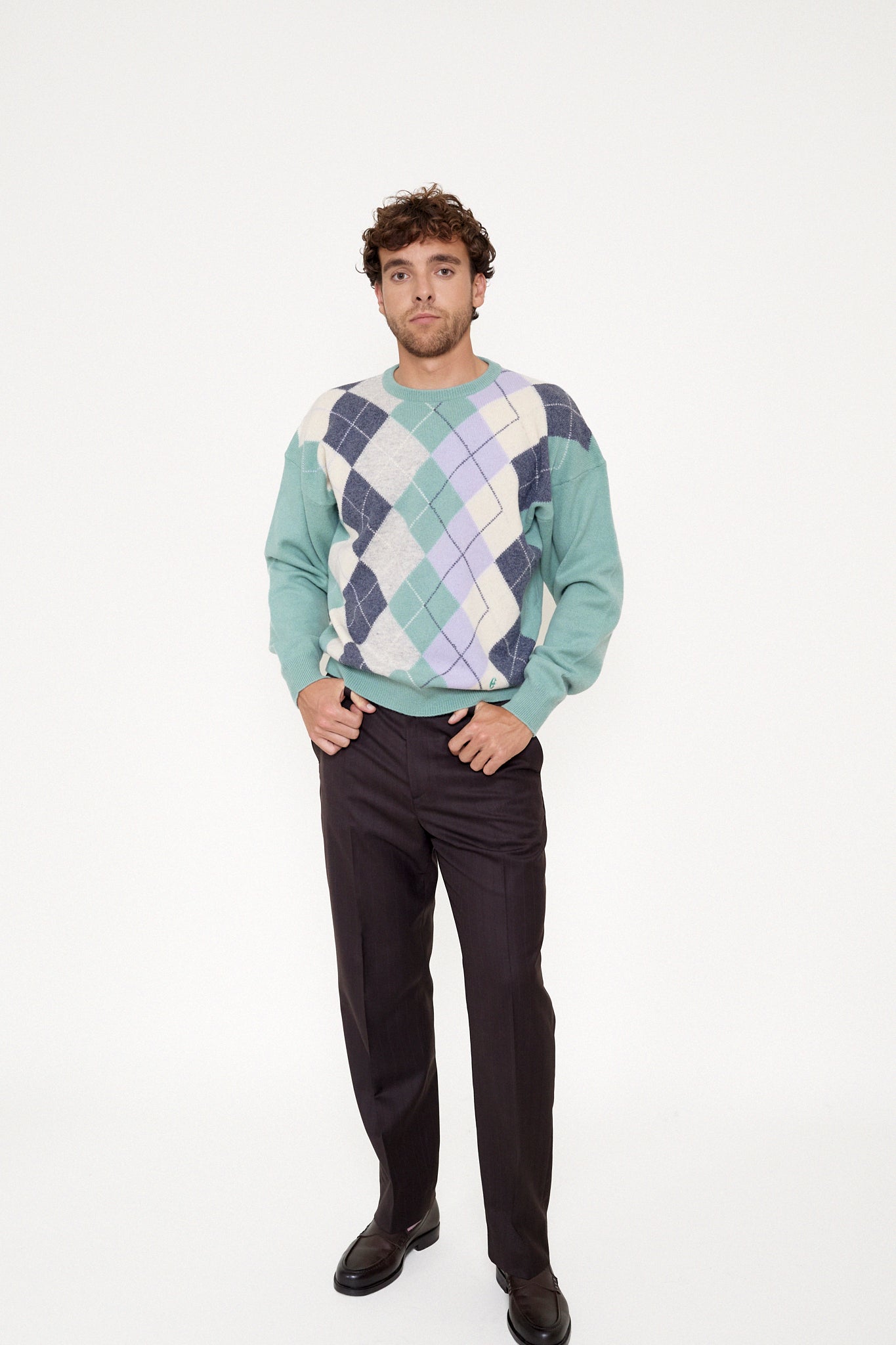 Argyle wool jumper