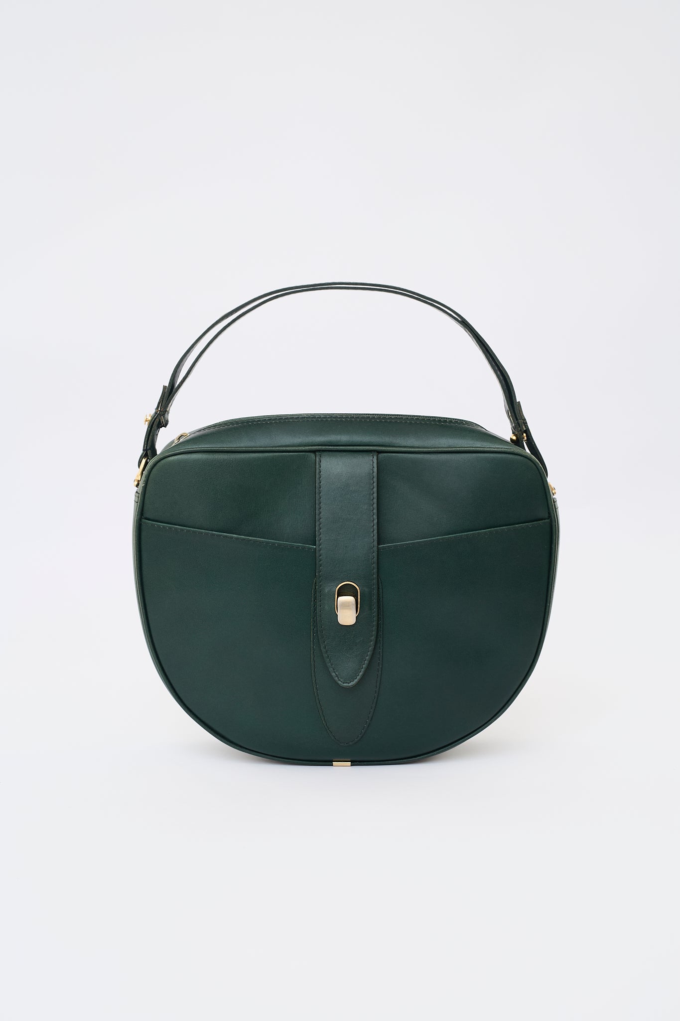 Green leather bag