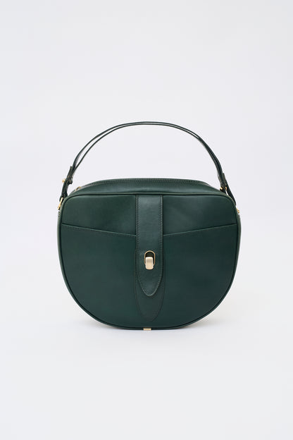 Green leather bag