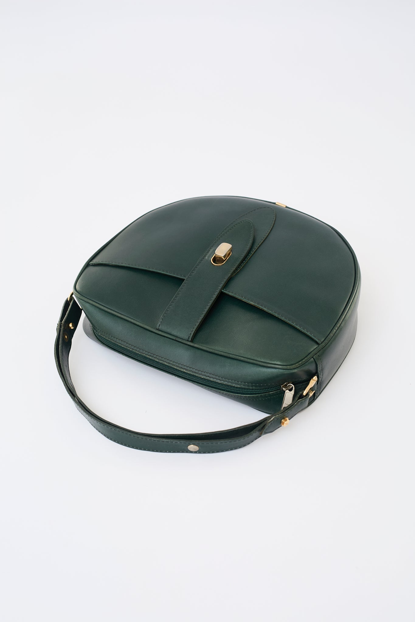 Green leather bag
