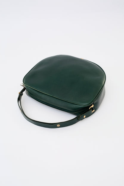 Green leather bag