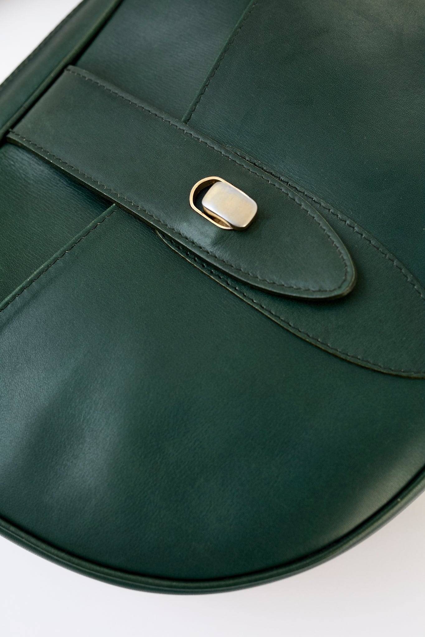 Green leather bag