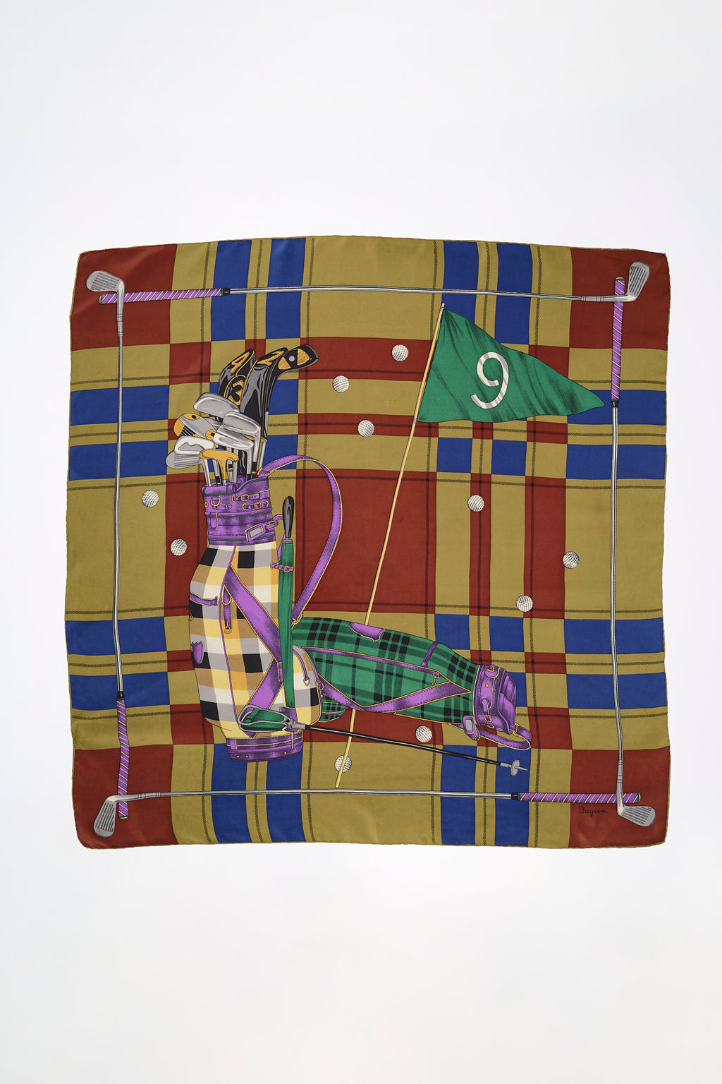 Silk scarf golf