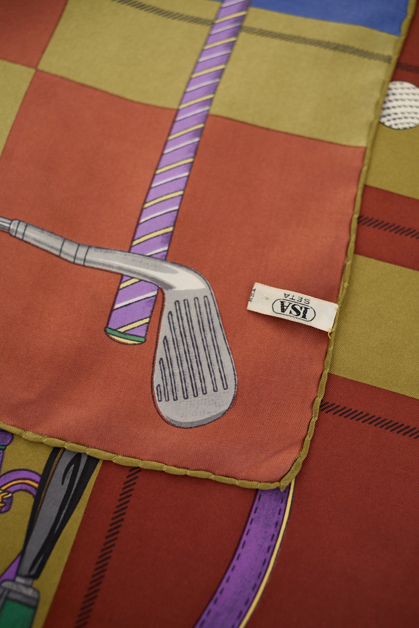 Silk scarf golf
