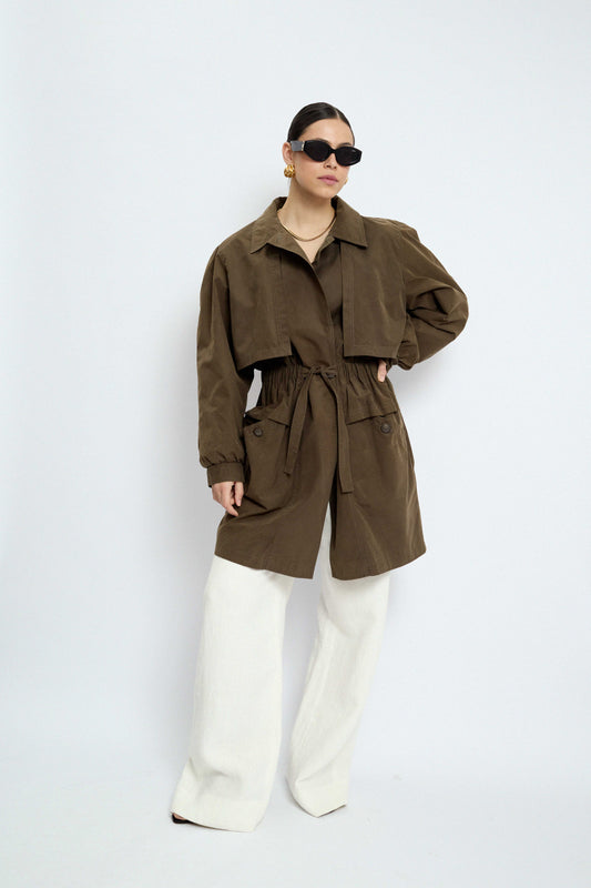 Spring trench parka