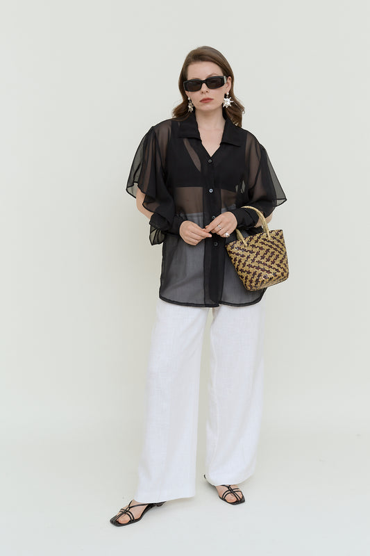 Transluscent playful blouse
