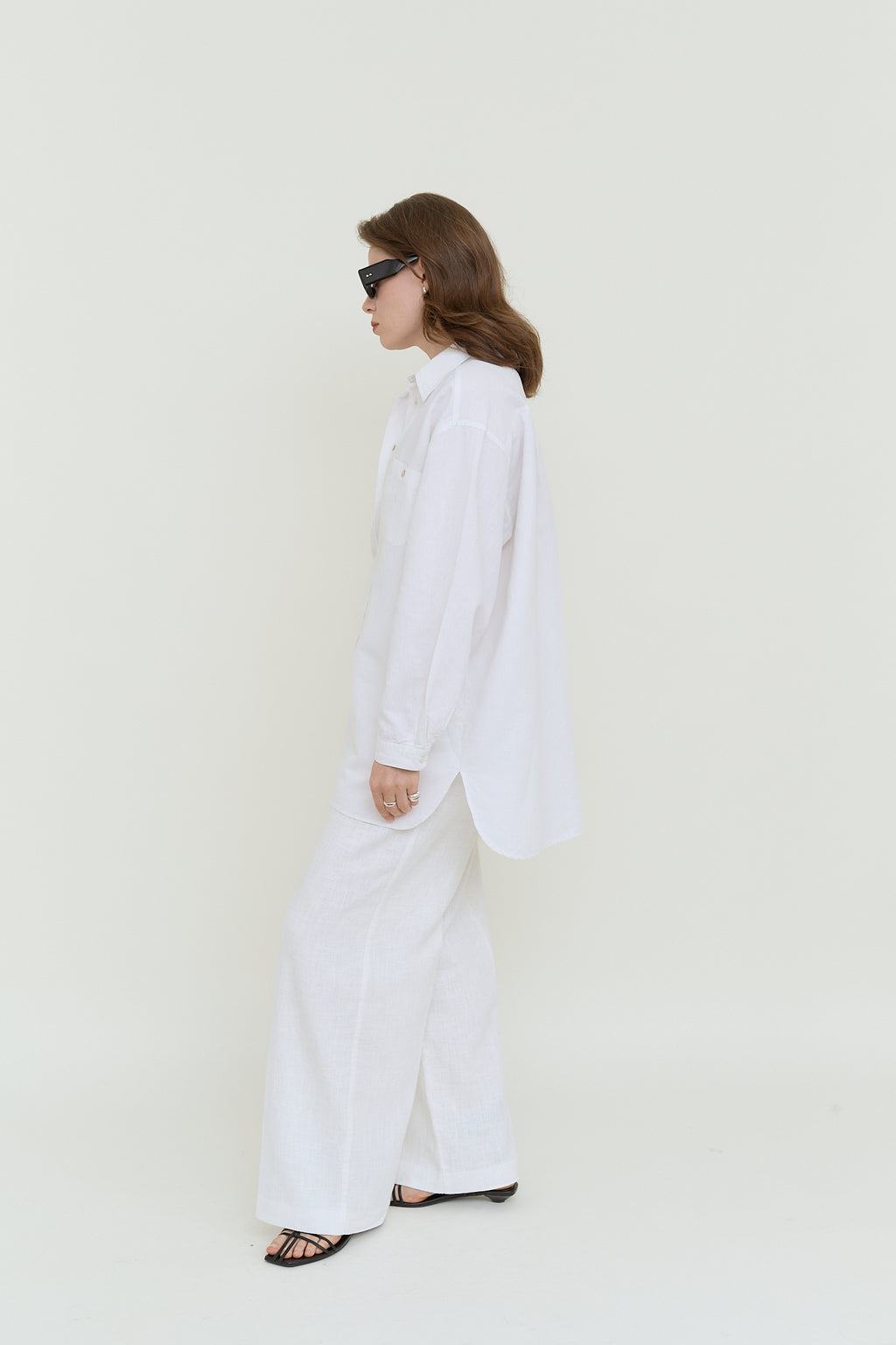 Sculpted linen balloon blouse