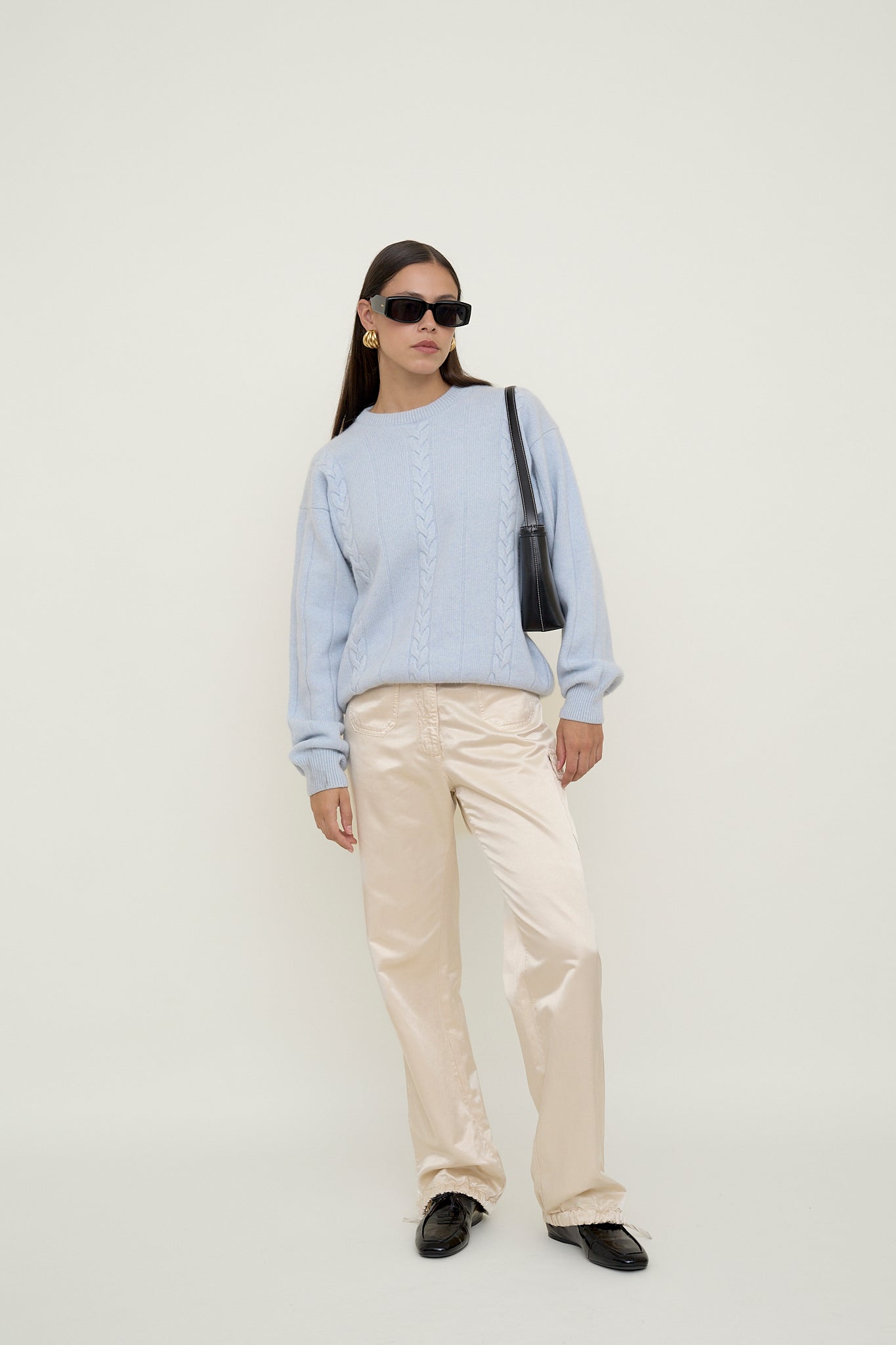 Baby blue cashmere blend jumper