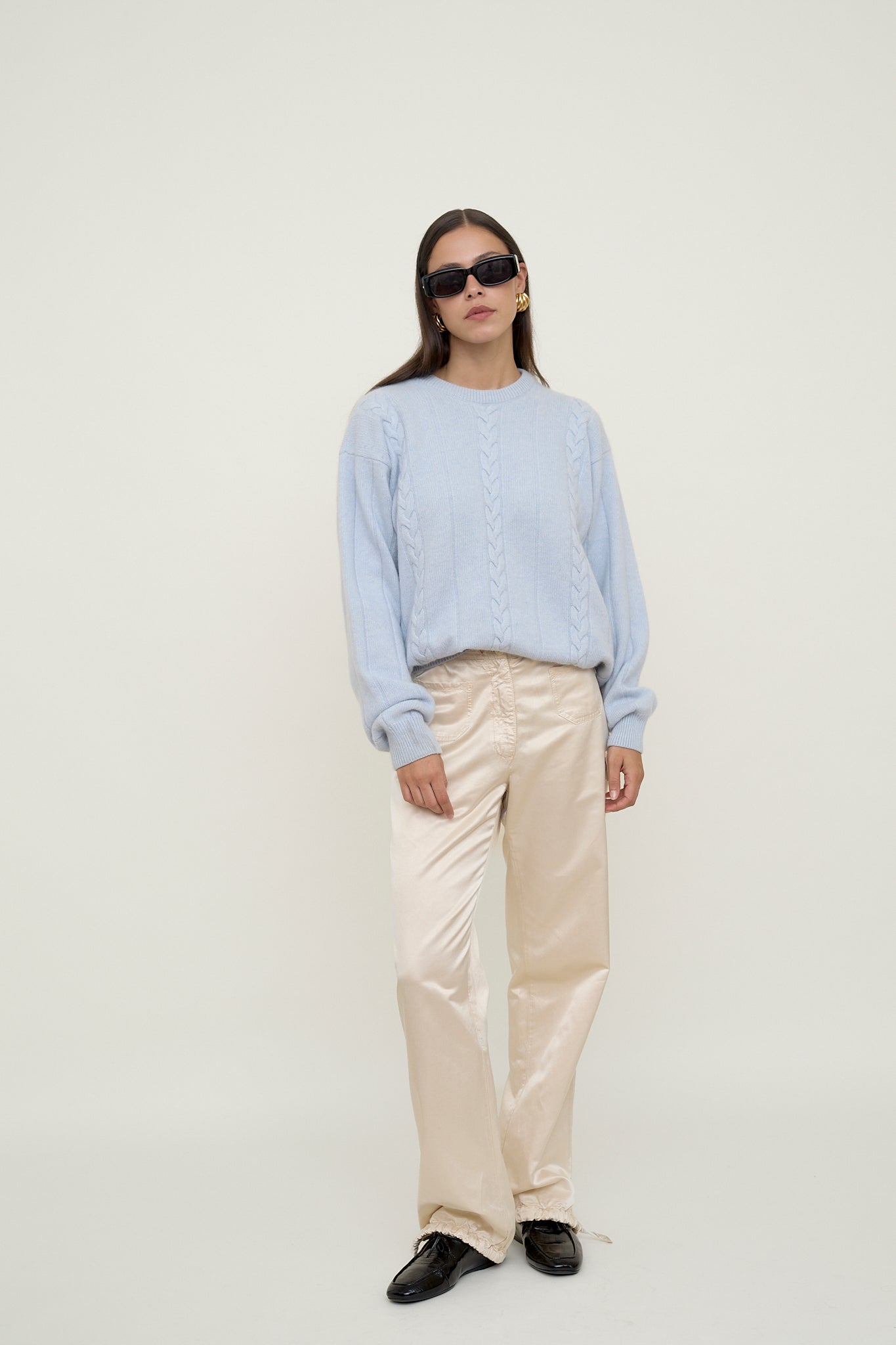 Baby blue cashmere blend jumper