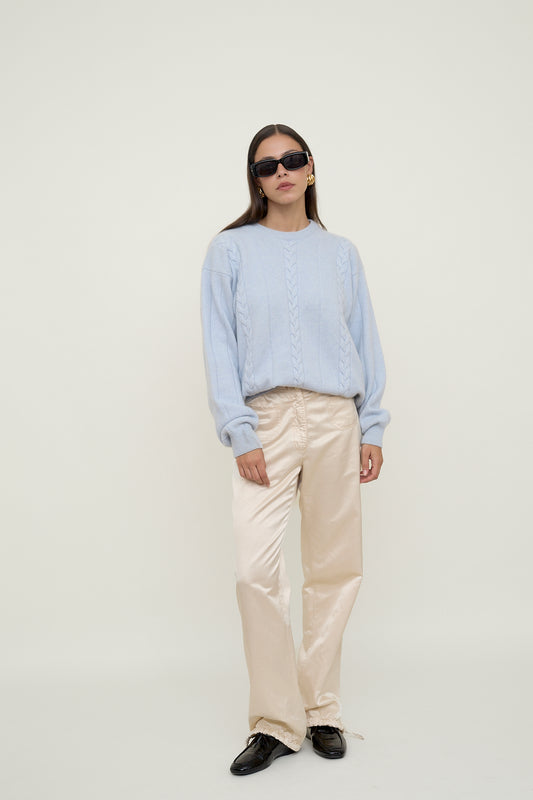 Baby blue cashmere blend jumper